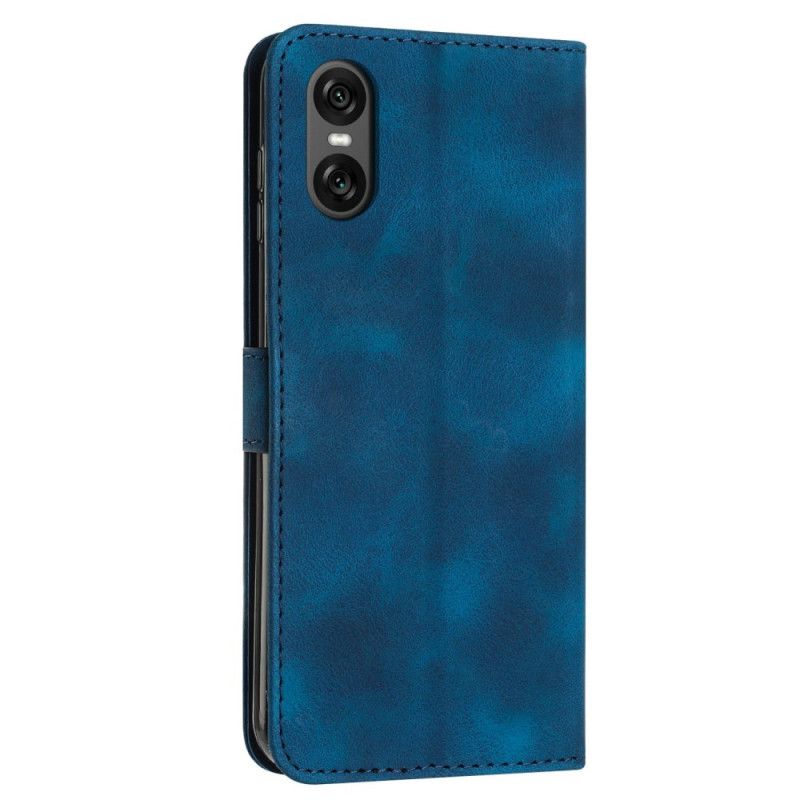 Kožený Kryt Sony Xperia 10 Vi Trojúhelník Popruhu