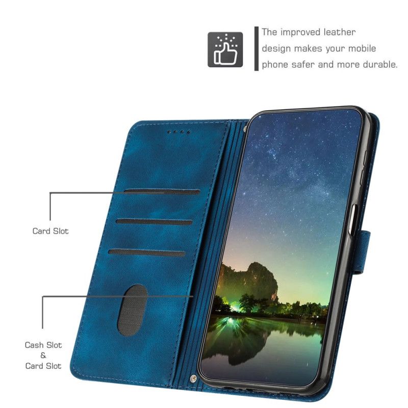 Kožený Kryt Sony Xperia 10 Vi Trojúhelník Popruhu