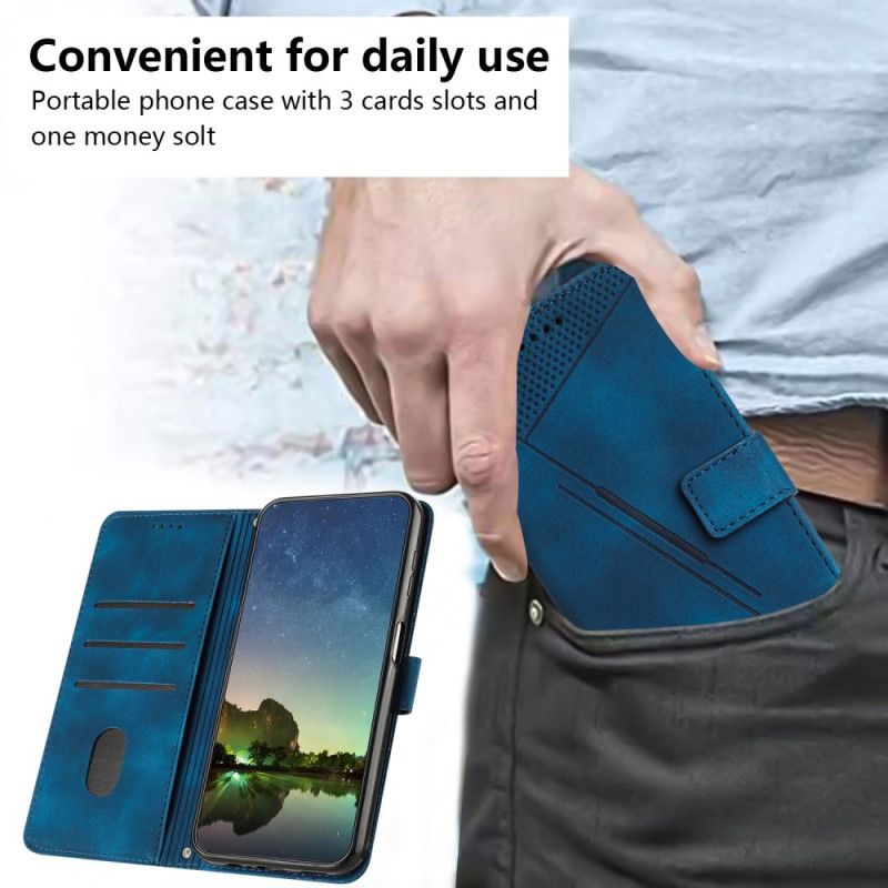 Kožený Kryt Sony Xperia 10 Vi Trojúhelník Popruhu