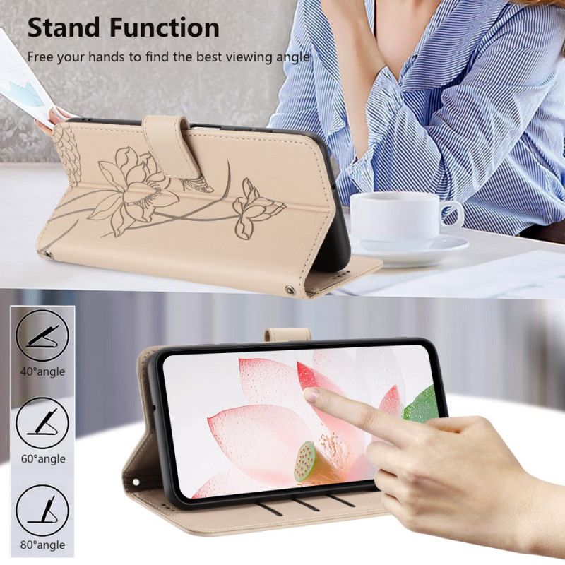 Kožený Kryt Sony Xperia 10 Vii Květinová Grafika