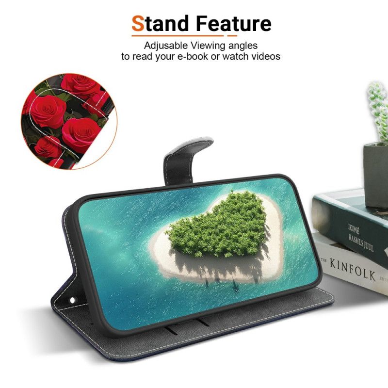 Kožený Kryt Sony Xperia 10 Vii Motýl A Perly