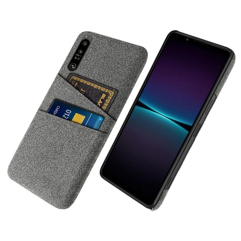 Kryt Na Sony Xperia 1 IV Tkanina Držáku Karet