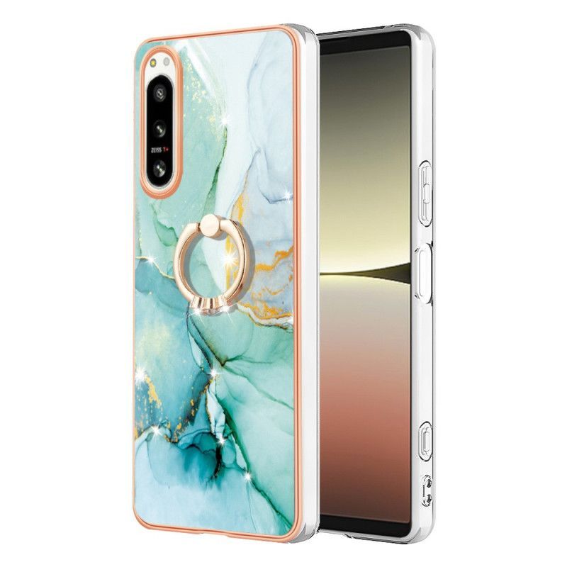 Kryt Na Sony Xperia 5 IV Mramor S Kroužkovou Podpěrou