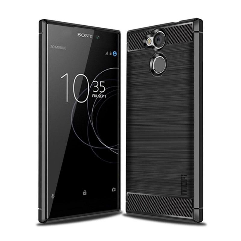 Kryt Na Sony Xperia L2 Mofi Kartáčované Uhlíkové Vlákno