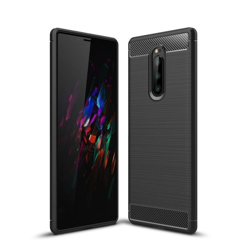 Kryt Sony Xperia 1 Kartáčované Uhlíkové Vlákno