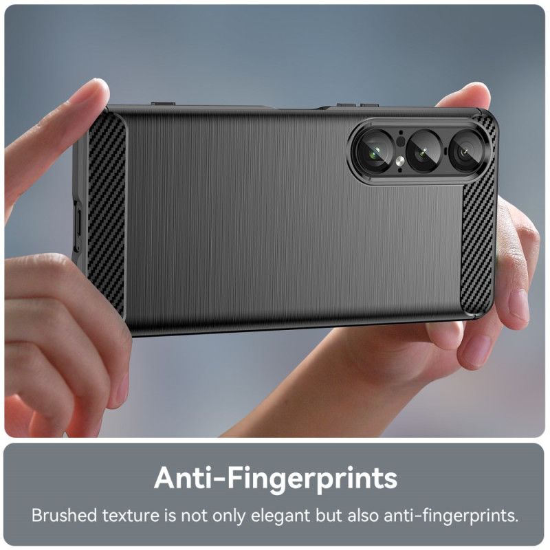 Kryt Sony Xperia 1 Vii Kartáčované Uhlíkové Vlákno