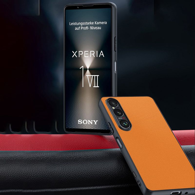 Kryt Sony Xperia 1 Vii Kožený Efekt