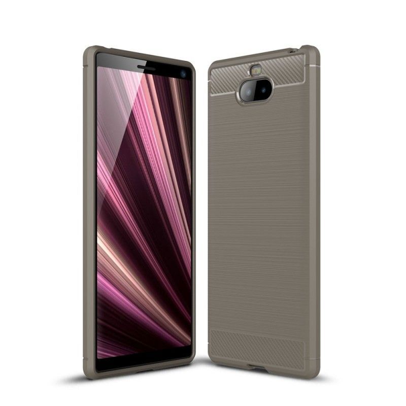 Kryt Sony Xperia 10 Kartáčované Uhlíkové Vlákno