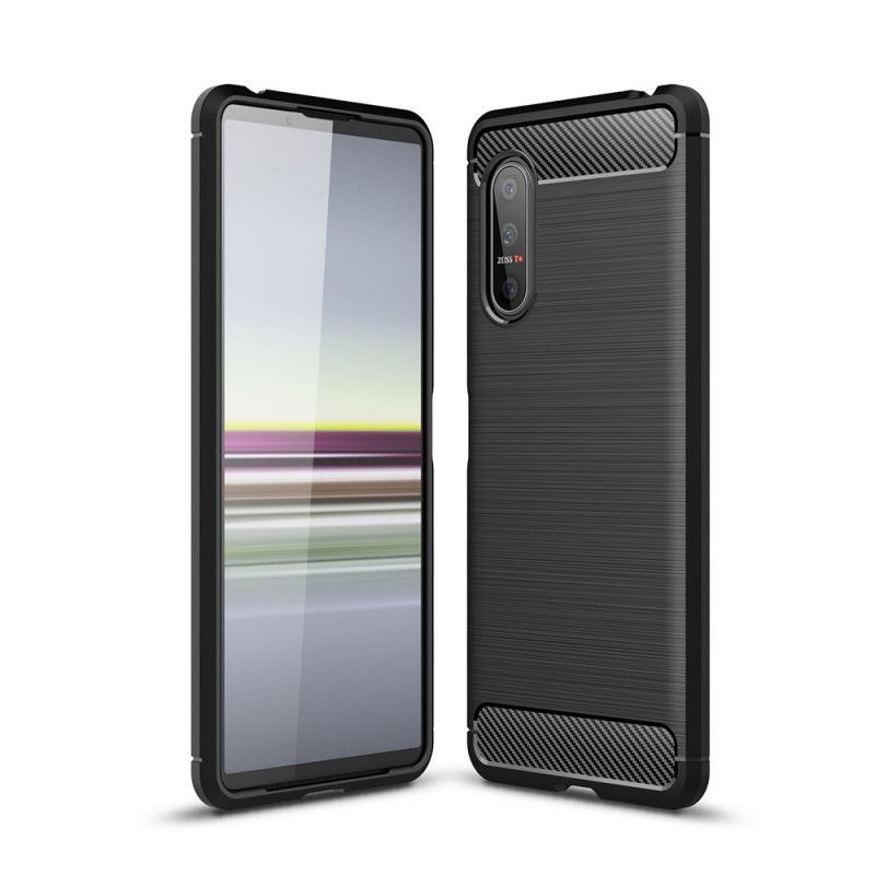 Kryt Sony Xperia 5 Ii Kartáčované Uhlíkové Vlákno