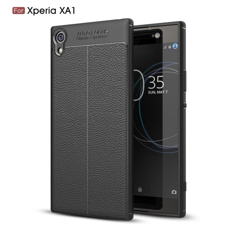 Kryt Sony Xperia Xa1 Litchi S Dvojitým Koženým Efektem
