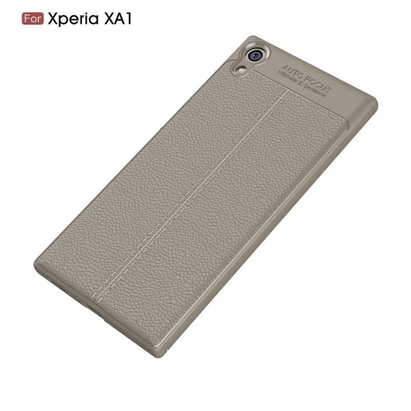 Kryt Sony Xperia Xa1 Litchi S Dvojitým Koženým Efektem