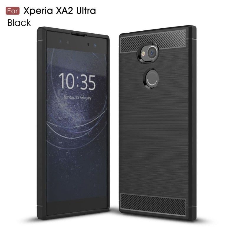 Kryt Sony Xperia Xa2 Ultra Kartáčované Uhlíkové Vlákno