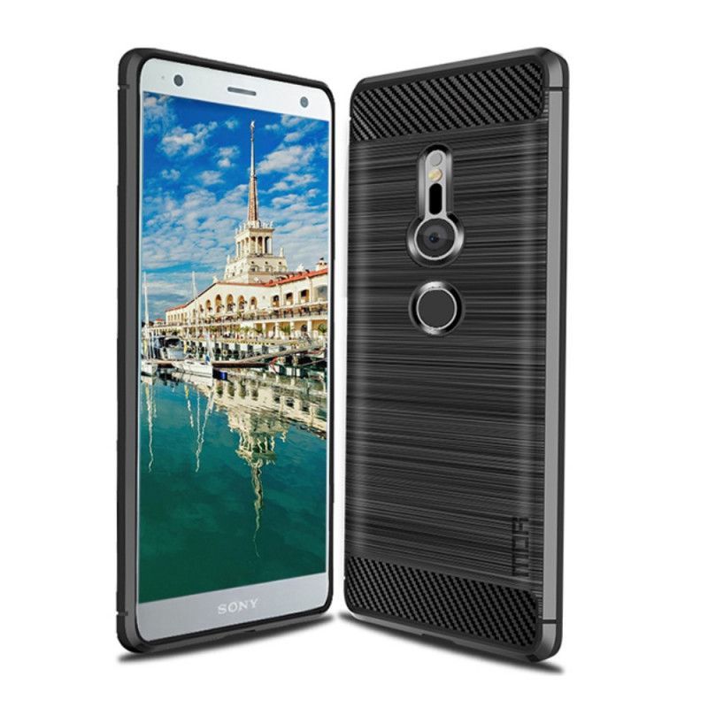 Kryt Sony Xperia Xz2 Mofi Kartáčované Uhlíkové Vlákno