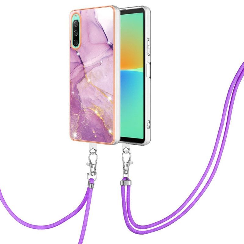 Kryty Na Mobil Na Sony Xperia 10 IV Na Lana S Mramorovou Šňůrou