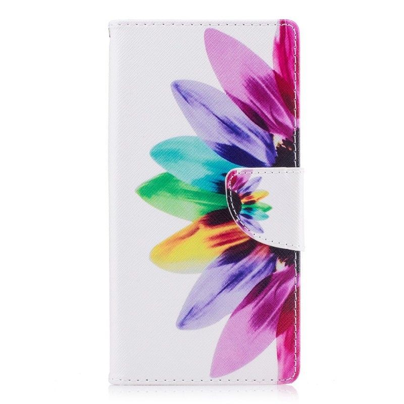 Peněženková Pouzdra Na Sony Xperia L1 Akvarelová Květina