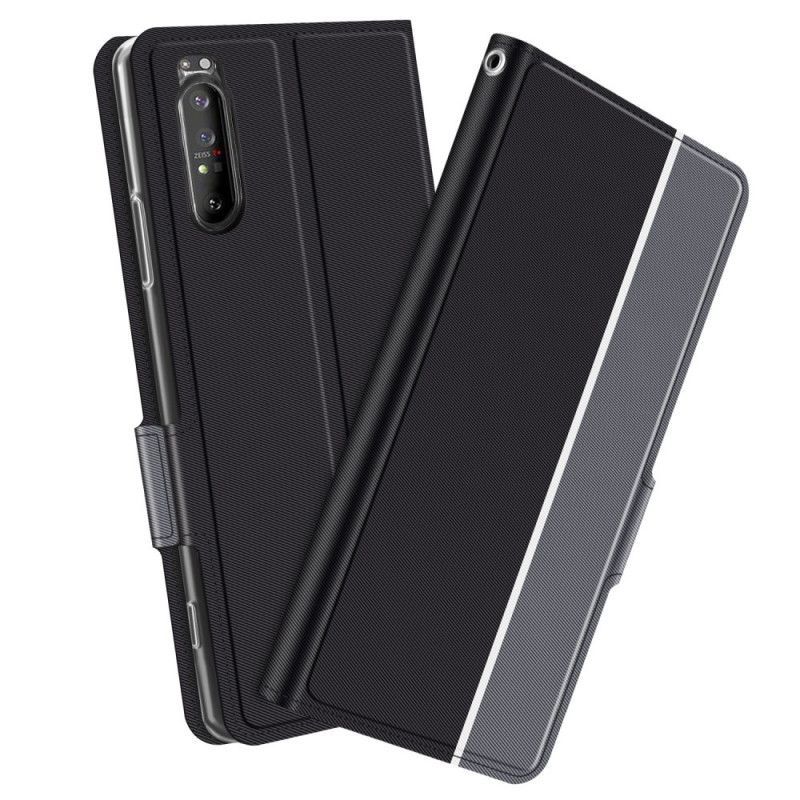 Peněženková Pouzdra Sony Xperia 1 Ii Bicolor Baiyu Série