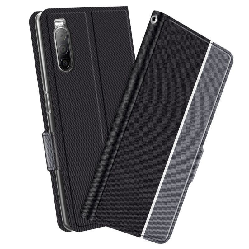 Peněženková Pouzdra Sony Xperia 10 Ii Bicolor Série Baiyu