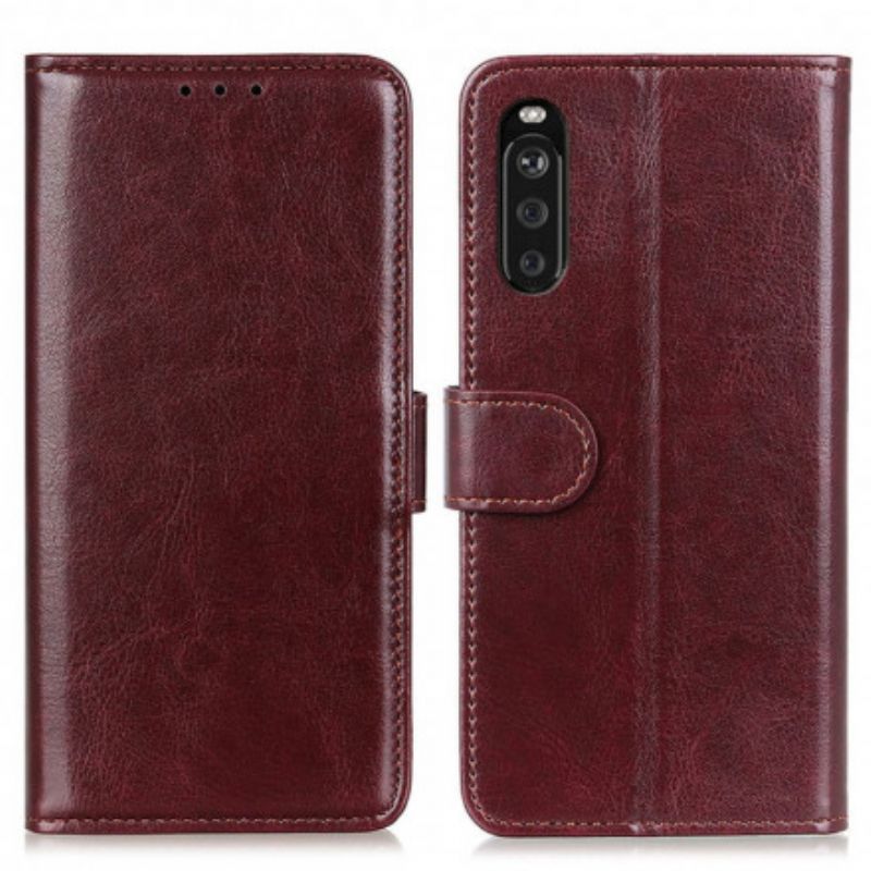 Peněženková Pouzdra Sony Xperia 10 Iii Jemná Imitace Kůže