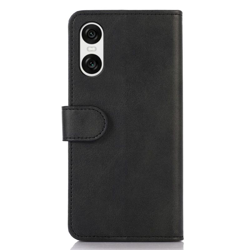 Peněženková Pouzdra Sony Xperia 10 Vi Kryty Na Mobil Magnetická Spona S Koženým Efektem