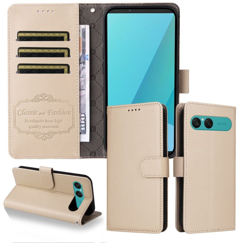 Peněženková Pouzdra Sony Xperia 10 Vii Kryty Na Mobil Kožený Efekt A Rfid Blokování
