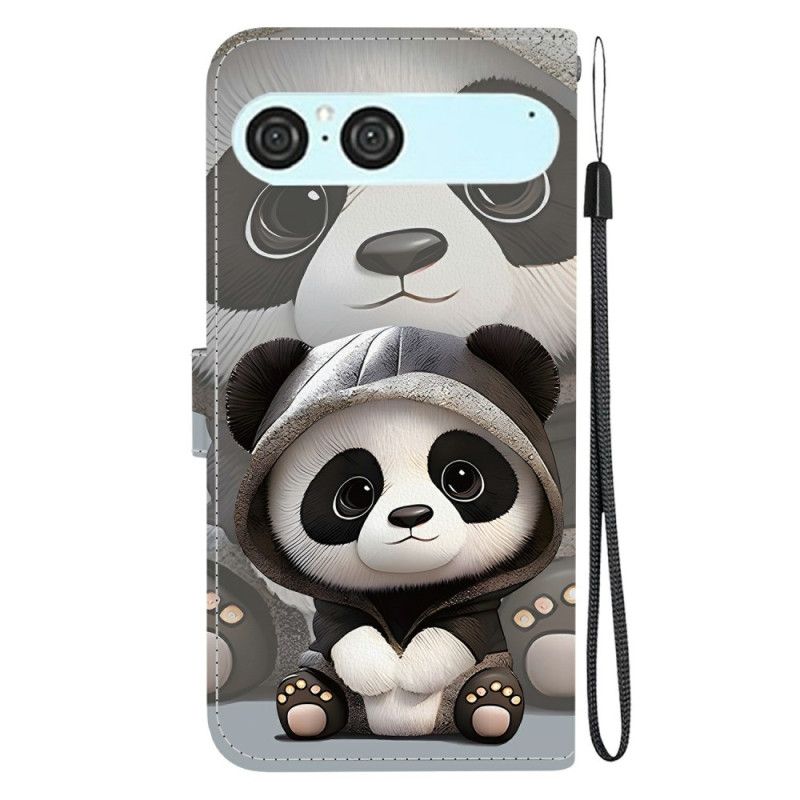 Peněženková Pouzdra Sony Xperia 10 Vii Roztomilá Panda