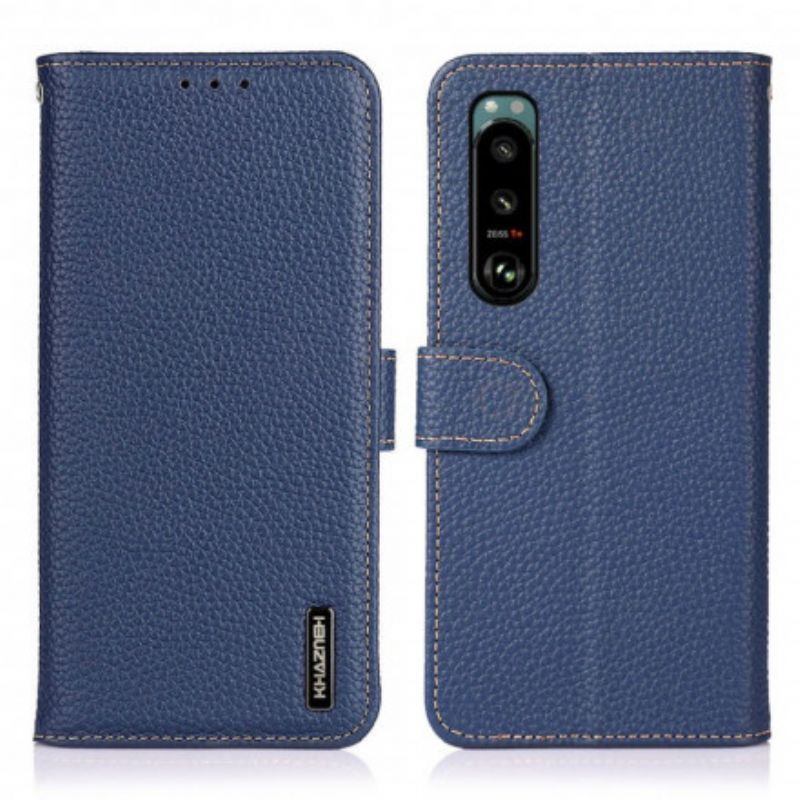 Peněženková Pouzdra Sony Xperia 5 Iii Liči Khazneh Kůže