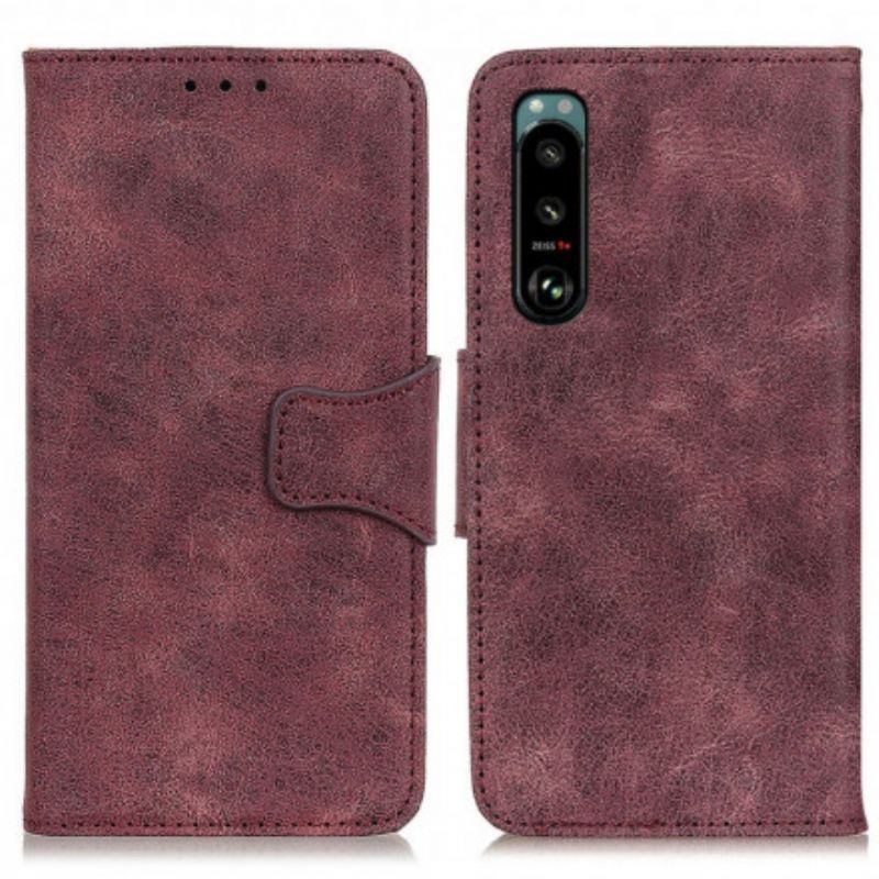 Peněženková Pouzdra Sony Xperia 5 Iii Stará Oboustranná Magnetická Klapka