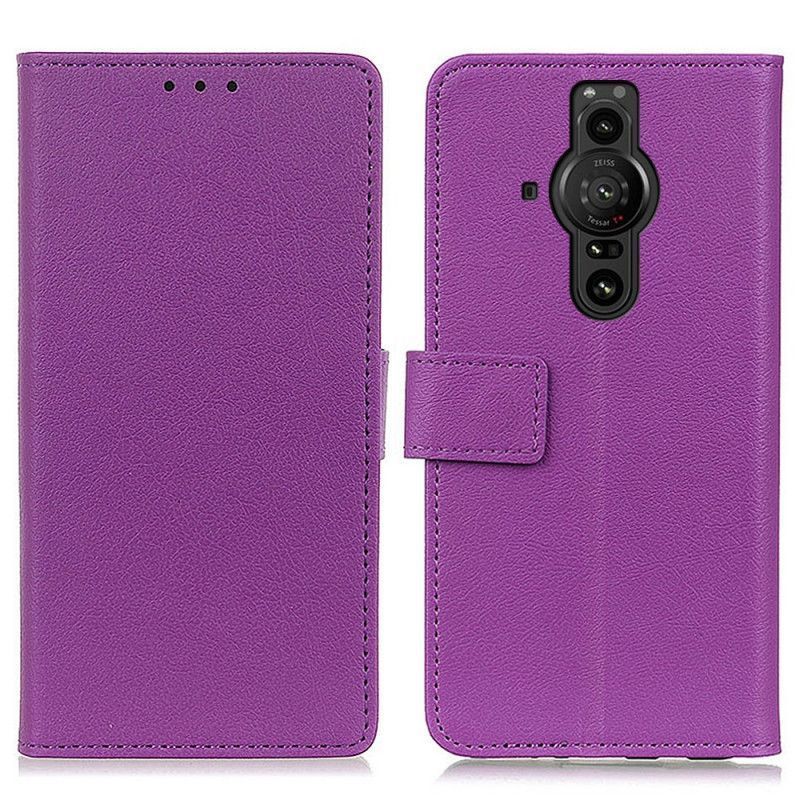 Peněženková Pouzdra Sony Xperia Pro-i Klasický Kožený Efekt