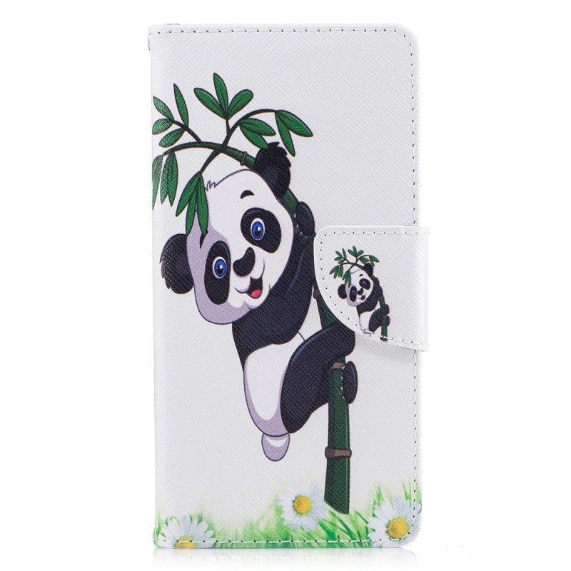 Peněženková Pouzdra Sony Xperia Xa1 Panda Na Bambusu