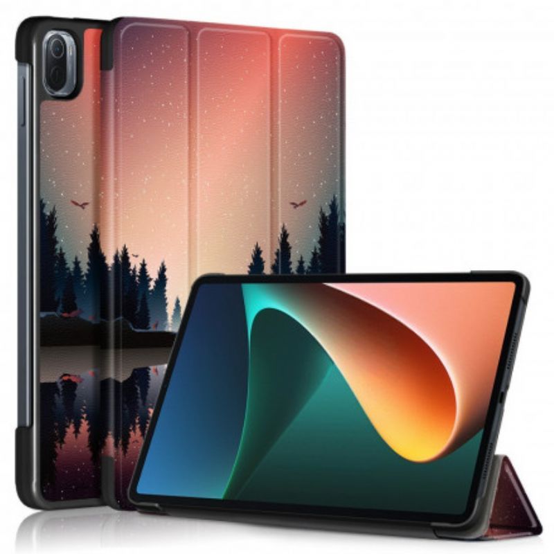 Chytré Pouzdro Kryt Xiaomi Pad 5 Vyztužené Lesem