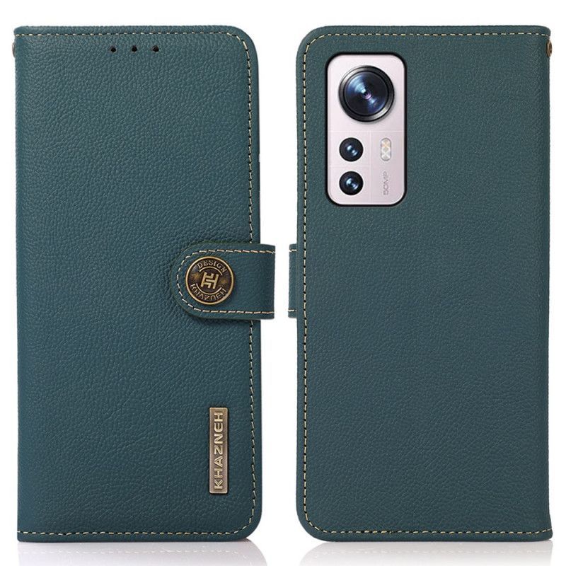 Flipové Pouzdro Na Xiaomi 12 Pro Khazneh Rfid Pravá Kůže