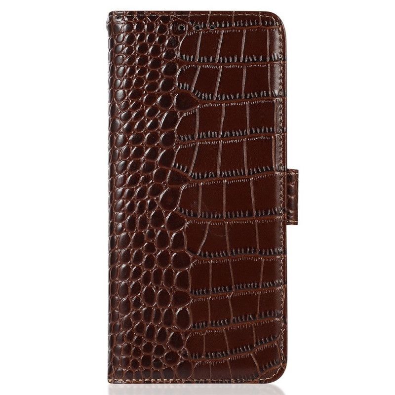 Flipové Pouzdro Na Xiaomi 13 Pro Rfid Ve Stylu Krokodýla