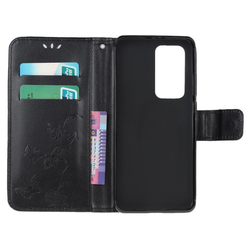 Flipové Pouzdro Na Xiaomi Mi 10t / 10t Pro Asijští Motýli A Květiny