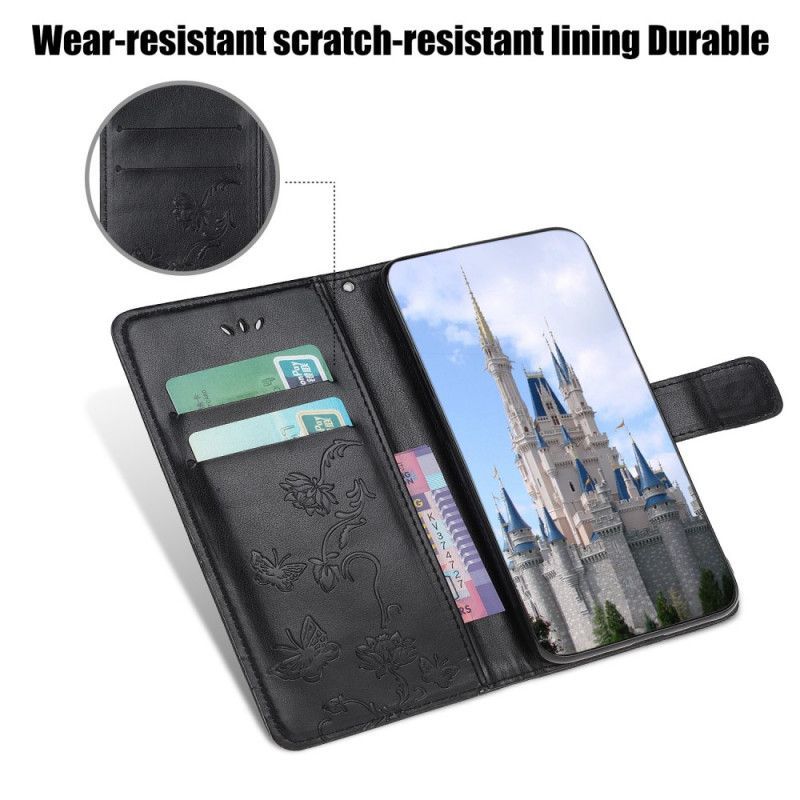 Flipové Pouzdro Na Xiaomi Mi 10t / 10t Pro Asijští Motýli A Květiny