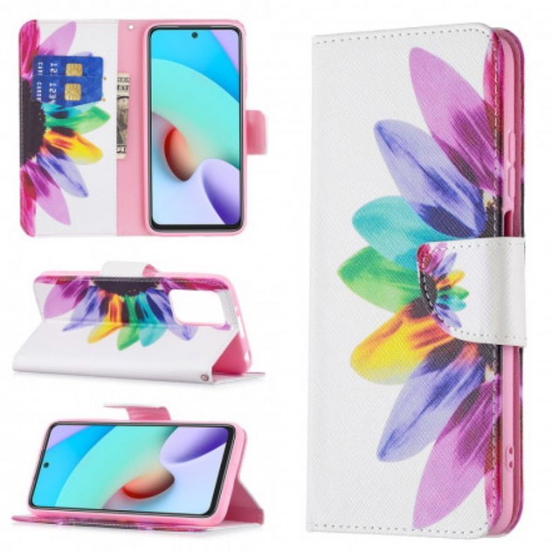 Flipové Pouzdro Na Xiaomi Redmi 10 Akvarelová Květina