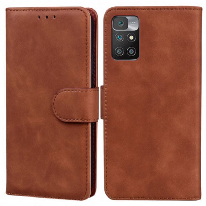 Flipové Pouzdro Na Xiaomi Redmi 10 Retro Umělá Kůže