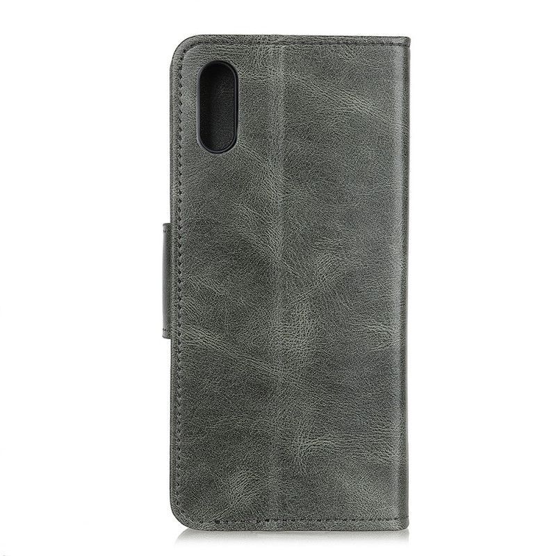 Flipové Pouzdro Na Xiaomi Redmi 9a Kožený Efekt Oboustranné Spony