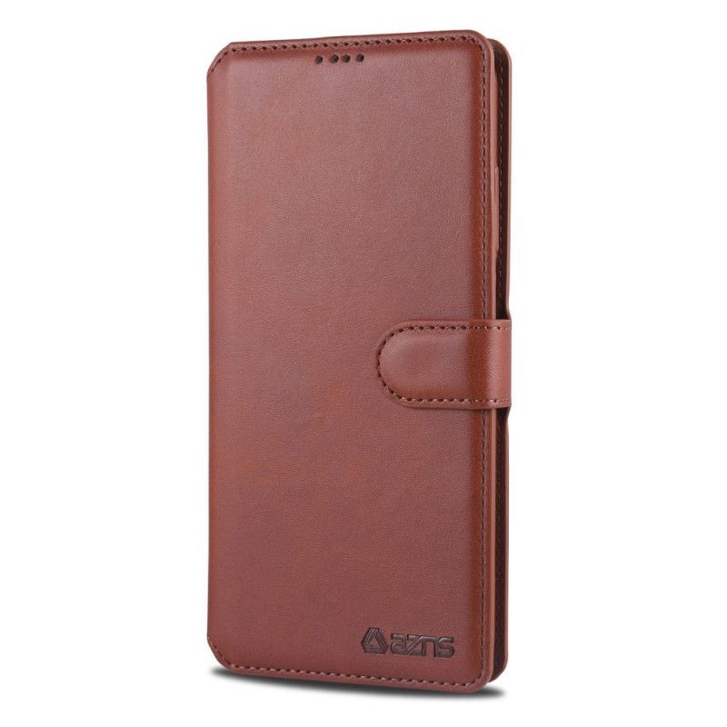 Flipové Pouzdro Na Xiaomi Redmi K30 Azns Kožený Efekt