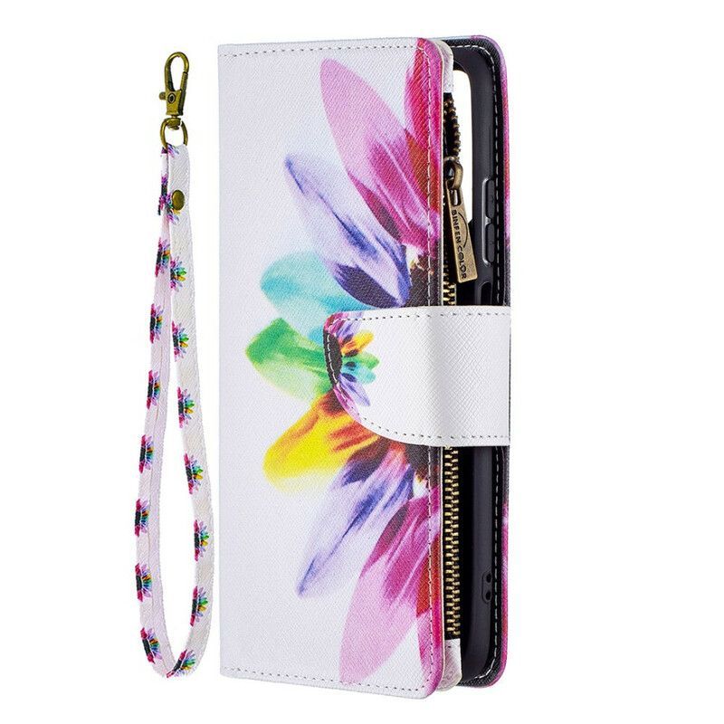 Flipové Pouzdro Na Xiaomi Redmi Note 10 / 10S Květinová Kapsa Na Zip
