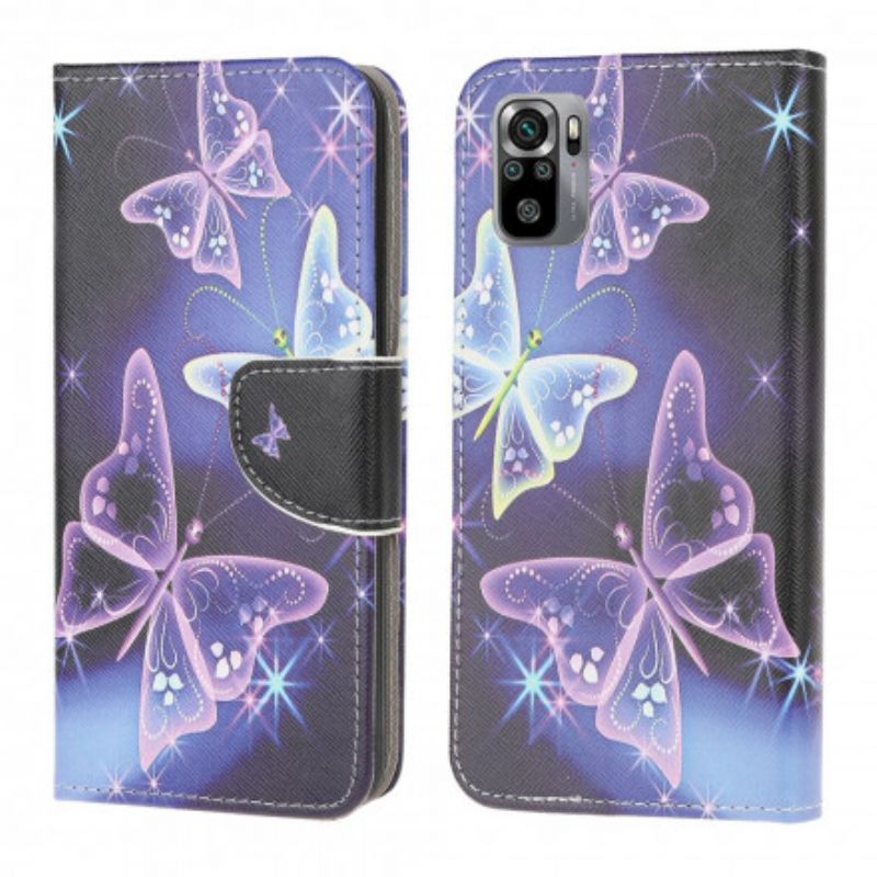 Flipové Pouzdro Na Xiaomi Redmi Note 10 / 10S Motýli