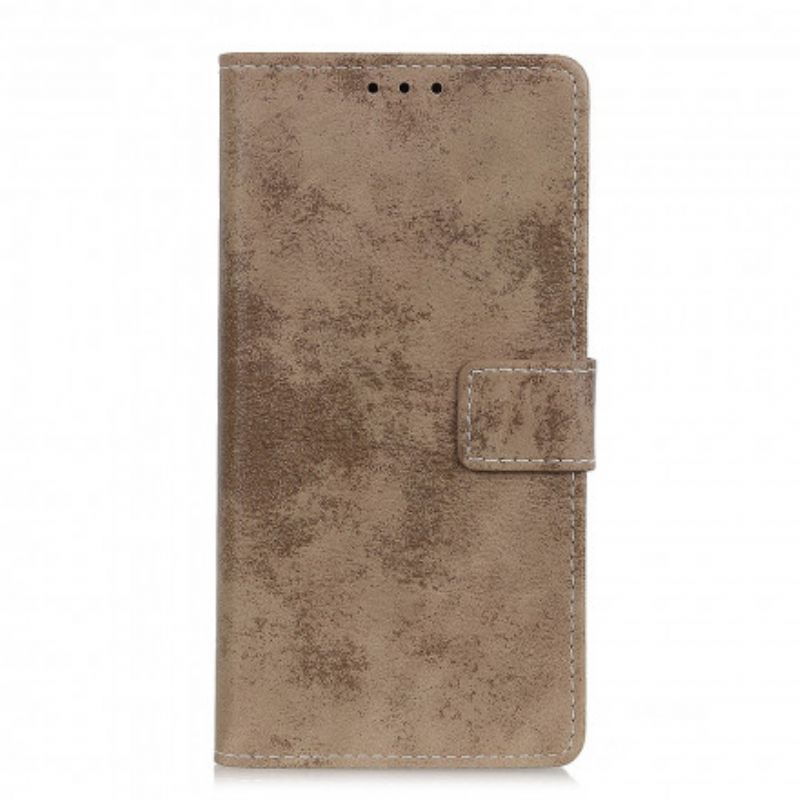 Flipové Pouzdro Na Xiaomi Redmi Note 10 / 10S Vintage Kožený Efekt