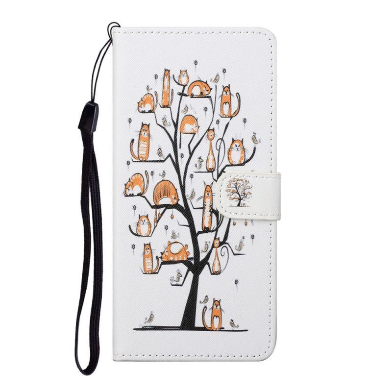 Flipové Pouzdro Na Xiaomi Redmi Note 10 Pro Funky Kočky S Popruhem