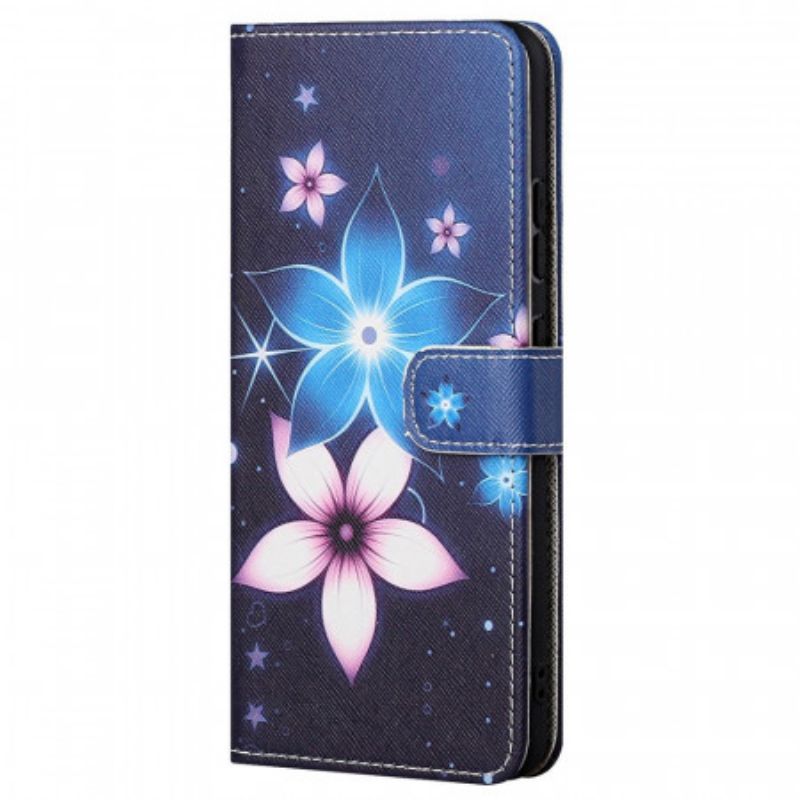 Flipové Pouzdro Na Xiaomi Redmi Note 11 / 11S Na Lana Lunární Popruh Květiny