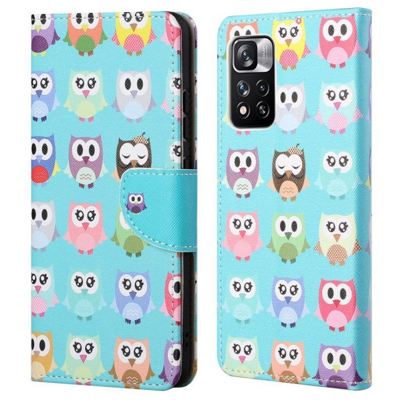 Flipové Pouzdro Na Xiaomi Redmi Note 11 Pro / Note 11 Pro Plus Sovy
