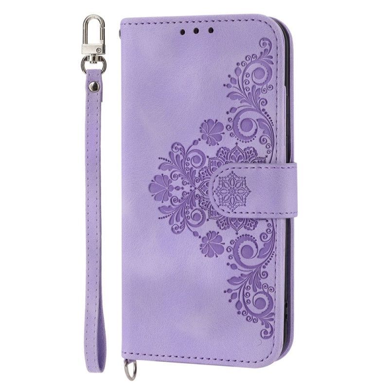 Flipové Pouzdro Na Xiaomi Redmi Note 12 Pro Plus Mandala Se Šňůrkou A Ramenním Popruhem