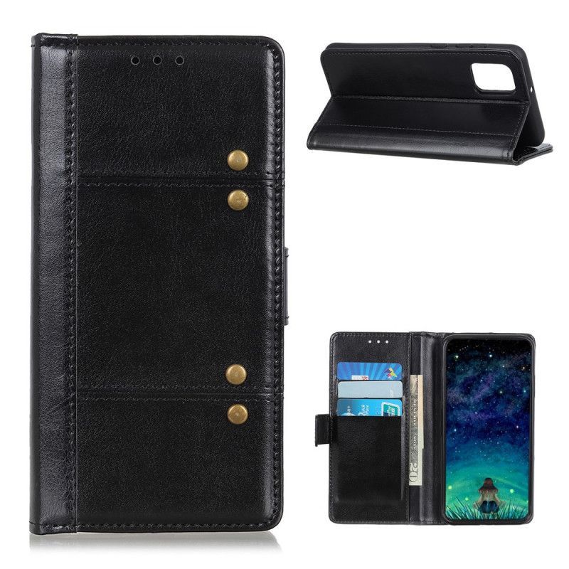 Flipové Pouzdro Xiaomi Mi 10t / 10t Pro Prémiová Verze Retro Nýtů