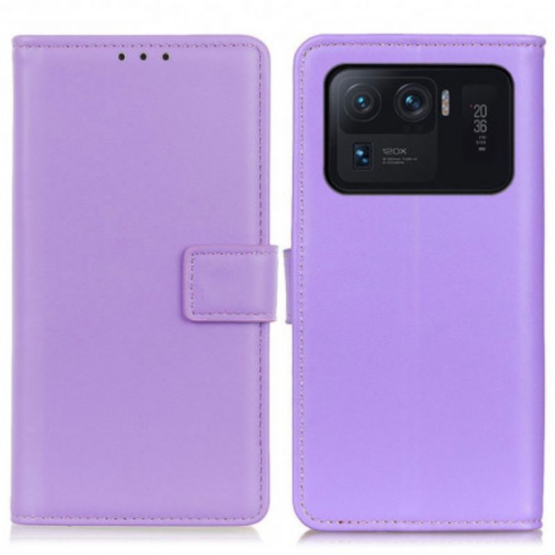 Flipové Pouzdro Xiaomi Mi 11 Ultra Jednoduchá Imitace Kůže