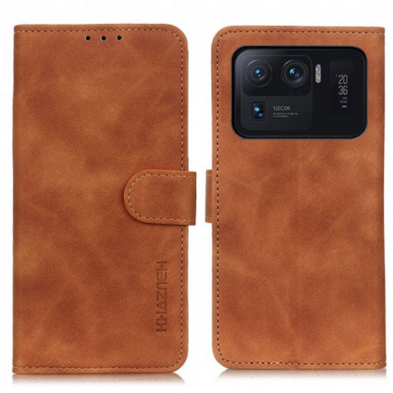 Flipové Pouzdro Xiaomi Mi 11 Ultra Khazneh Vintage Kožený Efekt