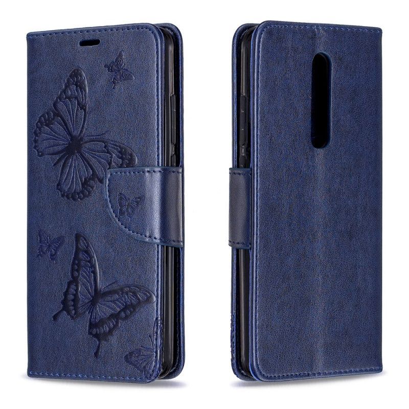 Flipové Pouzdro Xiaomi Mi 9t / Mi 9t Pro Potištění Motýlci S Páskem