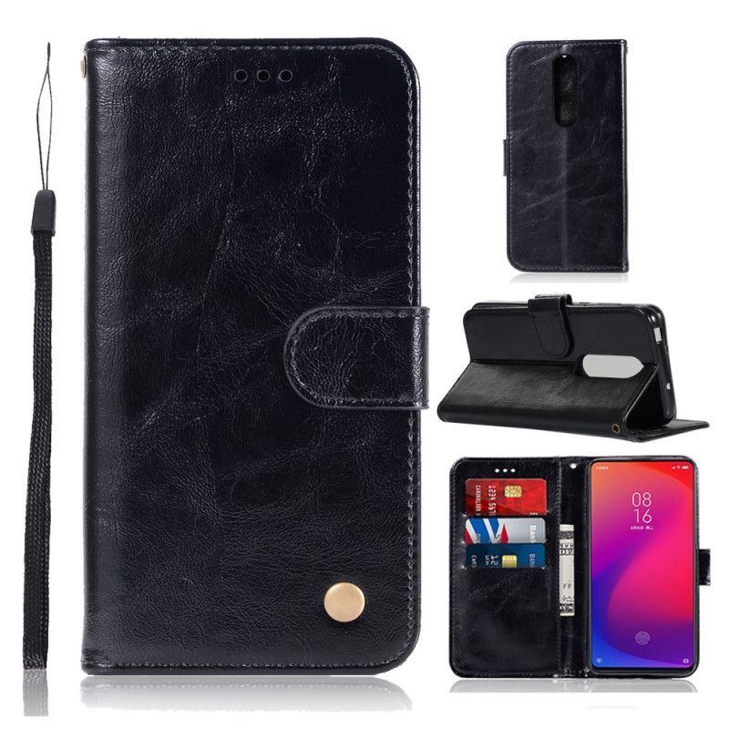 Flipové Pouzdro Xiaomi Mi 9t / Mi 9t Pro Starý Kožený Řemínek